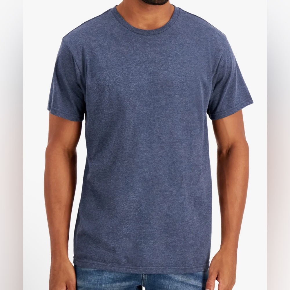 Alfani Men's Navy Blue Short Sleeve Tee